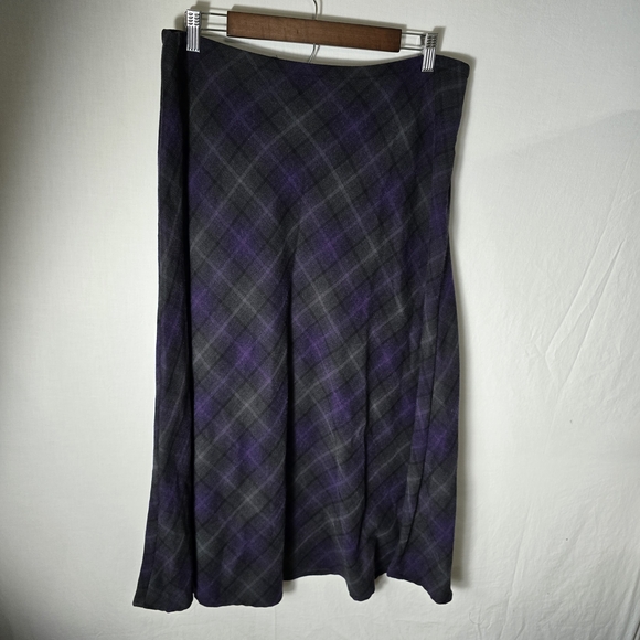 croft & barrow Dresses & Skirts - Croft & Barrow Womens Size 14 Purple and Gray Plaid A-Line Skirt